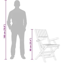 MAISON EXCLUSIVE - Chaises de jardin pliantes lot de 6 55x61x90cm bois massif teck
