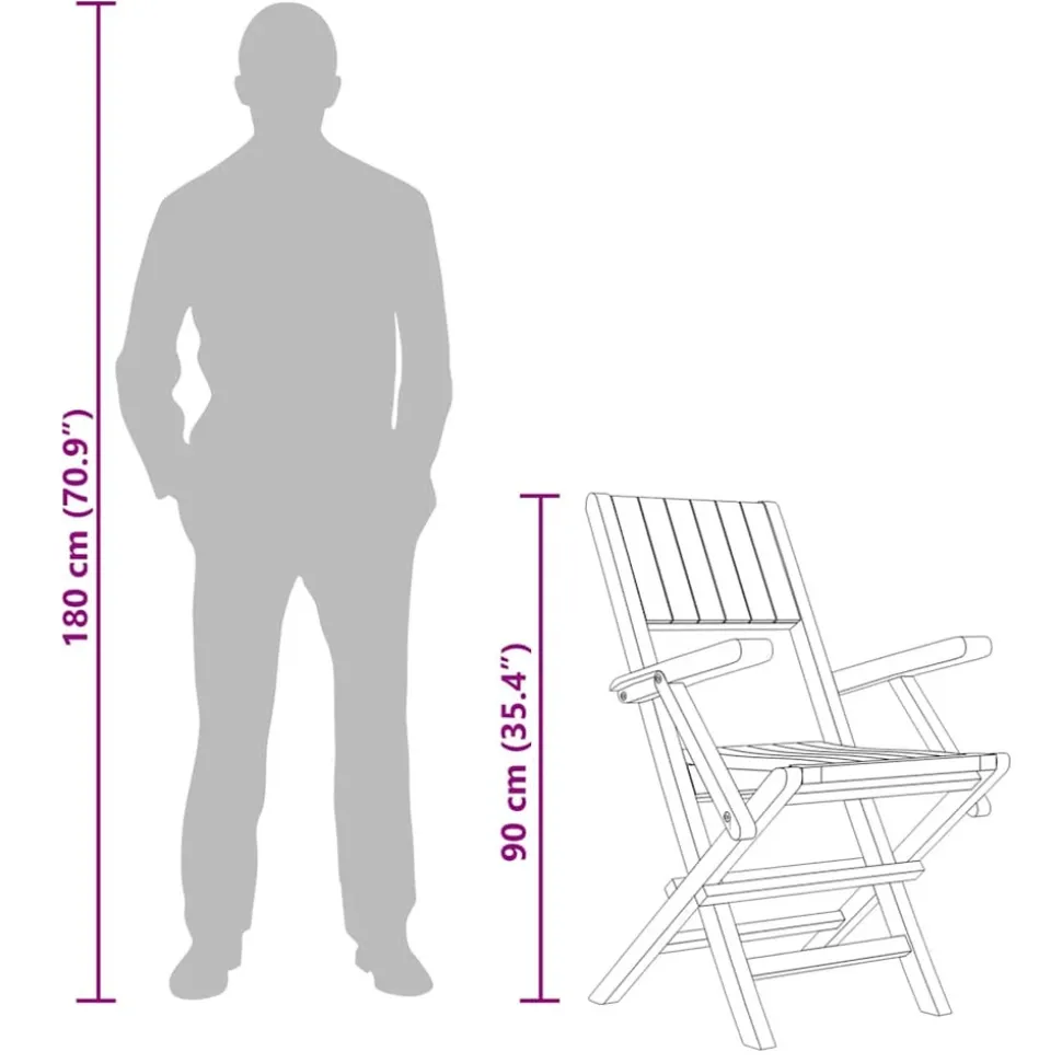 MAISON EXCLUSIVE - Chaises de jardin pliantes lot de 6 55x61x90cm bois massif teck