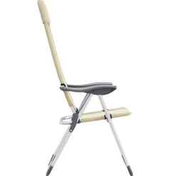 MAISON EXCLUSIVE - Chaises de camping pliables lot de 2 crème aluminium