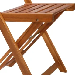 MAISON EXCLUSIVE - Chaises de bistro d'extérieur lot de 2 bois d'acacia solide