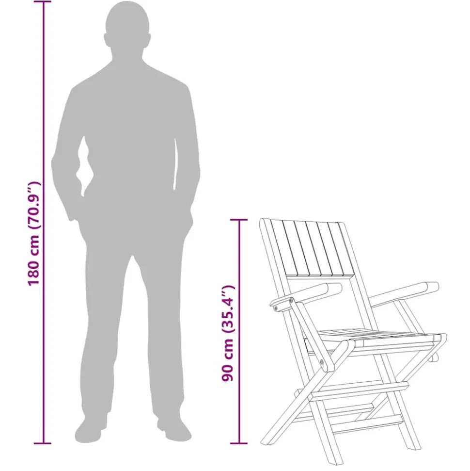 MAISON EXCLUSIVE - Chaises de jardin pliantes lot de 4 55x61x90cm bois massif teck