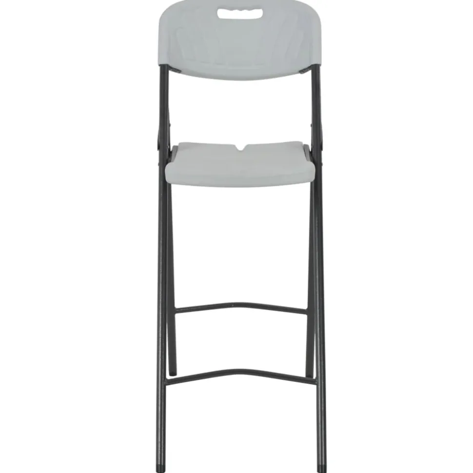 MAISON EXCLUSIVE - Chaises de bar pliables lot de 2 pehd et acier blanc