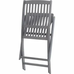 MAISON EXCLUSIVE - Chaises pliables d'extérieur lot de 8 et coussins bois d'acacia