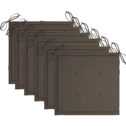 MAISON EXCLUSIVE - Chaises de jardin empilables avec coussins lot de 6 teck solide