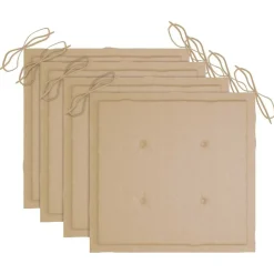 MAISON EXCLUSIVE - Chaises de jardin empilables avec coussins lot de 4 teck solide