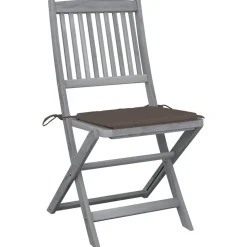 MAISON EXCLUSIVE - Chaises pliables d'extérieur lot de 6 et coussins bois d'acacia