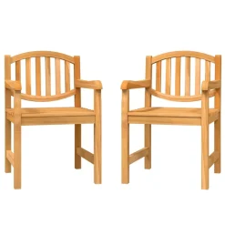 MAISON EXCLUSIVE - Chaises de jardin lot de 2 58x59x88 cm bois de teck solide