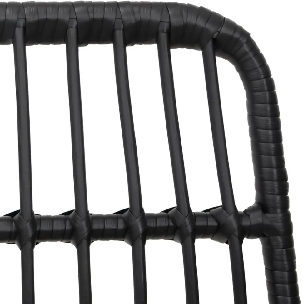 MAISON EXCLUSIVE - Chaises de jardin lot de 2 noir 48x62x84 cm résine tressée