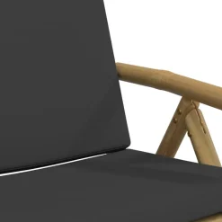 MAISON EXCLUSIVE - Chaises inclinables de jardin pliantes lot de 4 coussins bambou