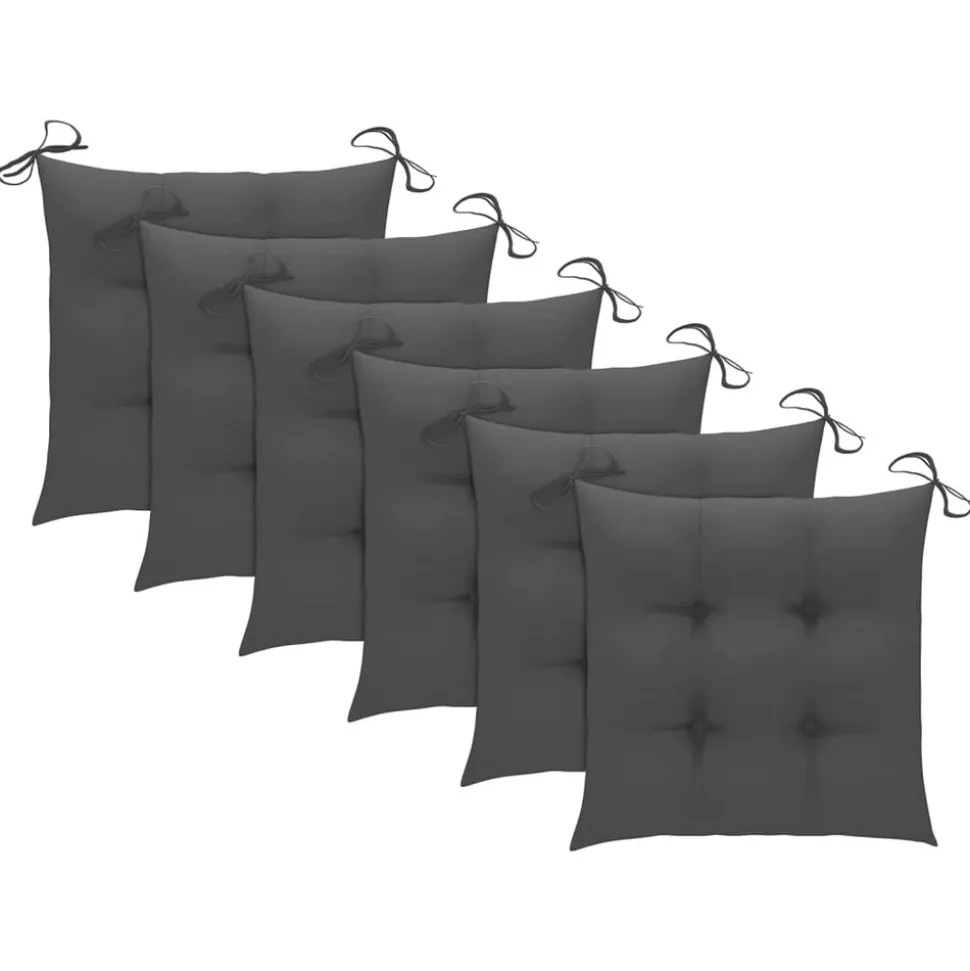 MAISON EXCLUSIVE - Chaises pliables de jardin avec coussins lot de 6 bois de teck