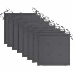 MAISON EXCLUSIVE - Chaises de jardin empilables avec coussins lot de 8 teck solide