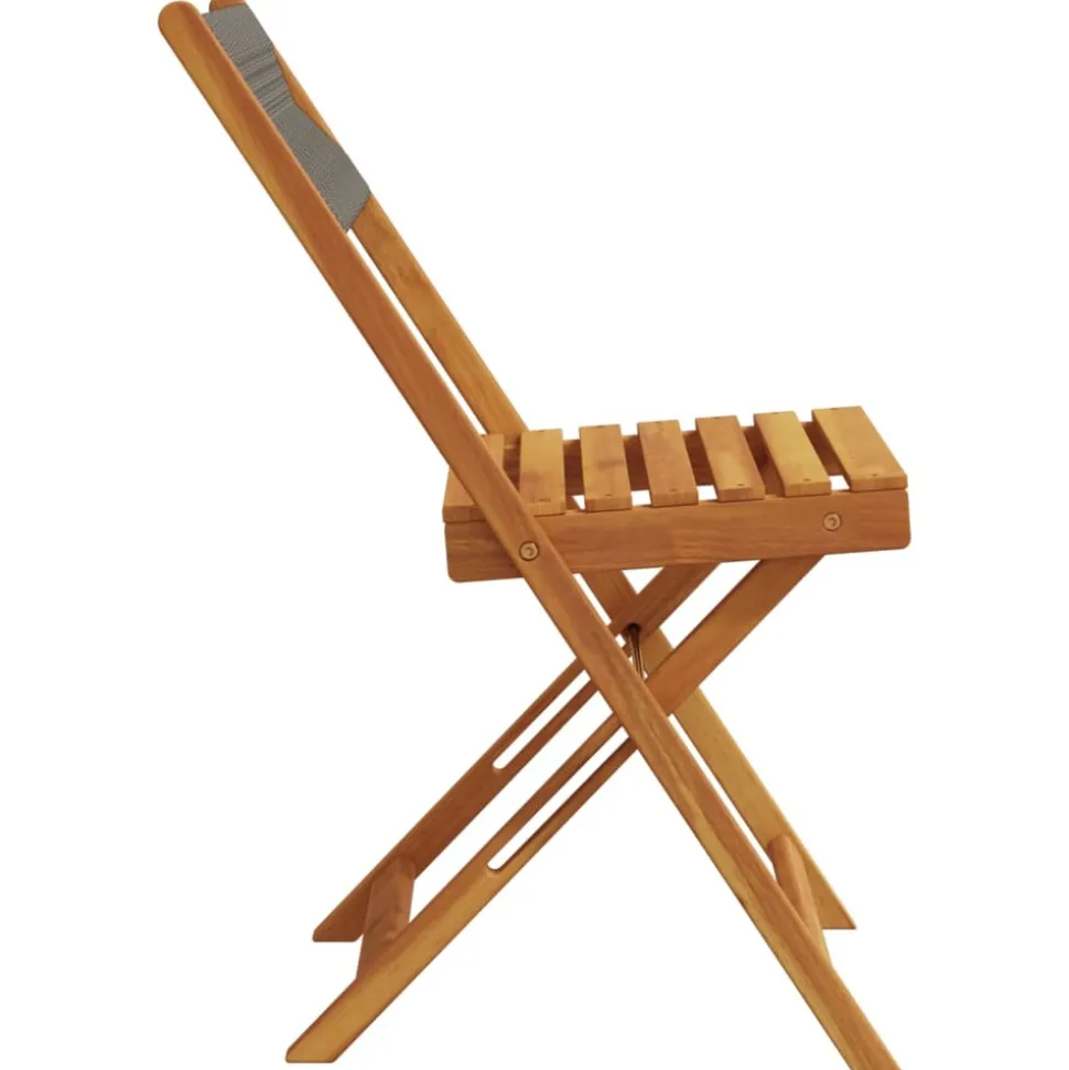 MAISON EXCLUSIVE - Chaises pliables de jardin 4 pcs gris bois d'acacia massif