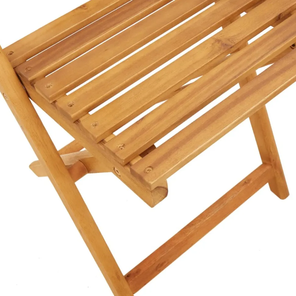 MAISON EXCLUSIVE - Chaises pliables de jardin 4 pcs gris bois d'acacia massif
