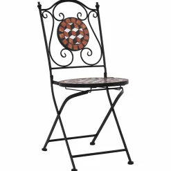 MAISON EXCLUSIVE - Chaises de bistrot mosaïque 2 pcs marron céramique