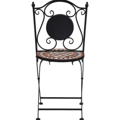 MAISON EXCLUSIVE - Chaises de bistrot mosaïque 2 pcs marron céramique