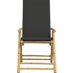 MAISON EXCLUSIVE - Chaises inclinables de jardin pliantes lot de 6 coussins bambou