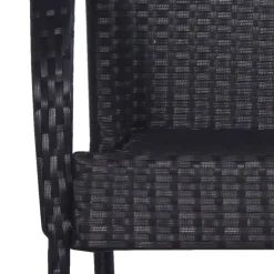 MAISON EXCLUSIVE - Chaises empilables d'extérieur lot de 4 résine tressée noir