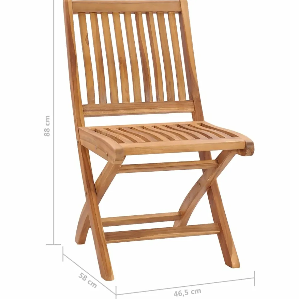 MAISON EXCLUSIVE - Chaises pliables de jardin lot de 4 bois de teck solide