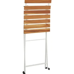 MAISON EXCLUSIVE - Chaises de bistrot pliantes lot de 4 bois d'acacia solide acier