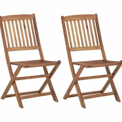 MAISON EXCLUSIVE - Chaises pliables d'extérieur lot de 2 bois d'acacia solide