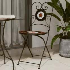 MAISON EXCLUSIVE - Chaises de bistro pliables lot de 2 terre cuite blanc céramique