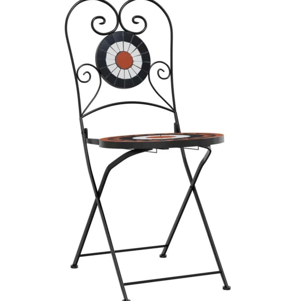 MAISON EXCLUSIVE - Chaises de bistro pliables lot de 2 terre cuite blanc céramique