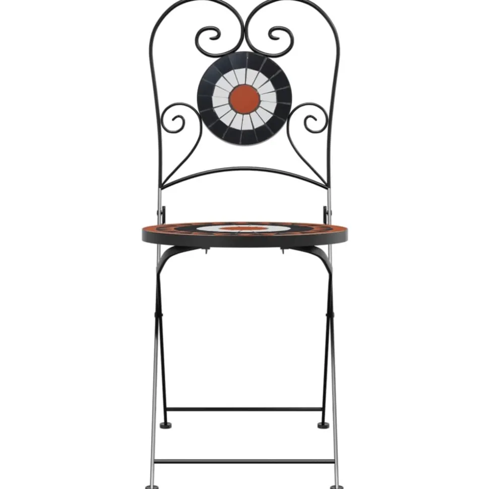 MAISON EXCLUSIVE - Chaises de bistro pliables lot de 2 terre cuite blanc céramique