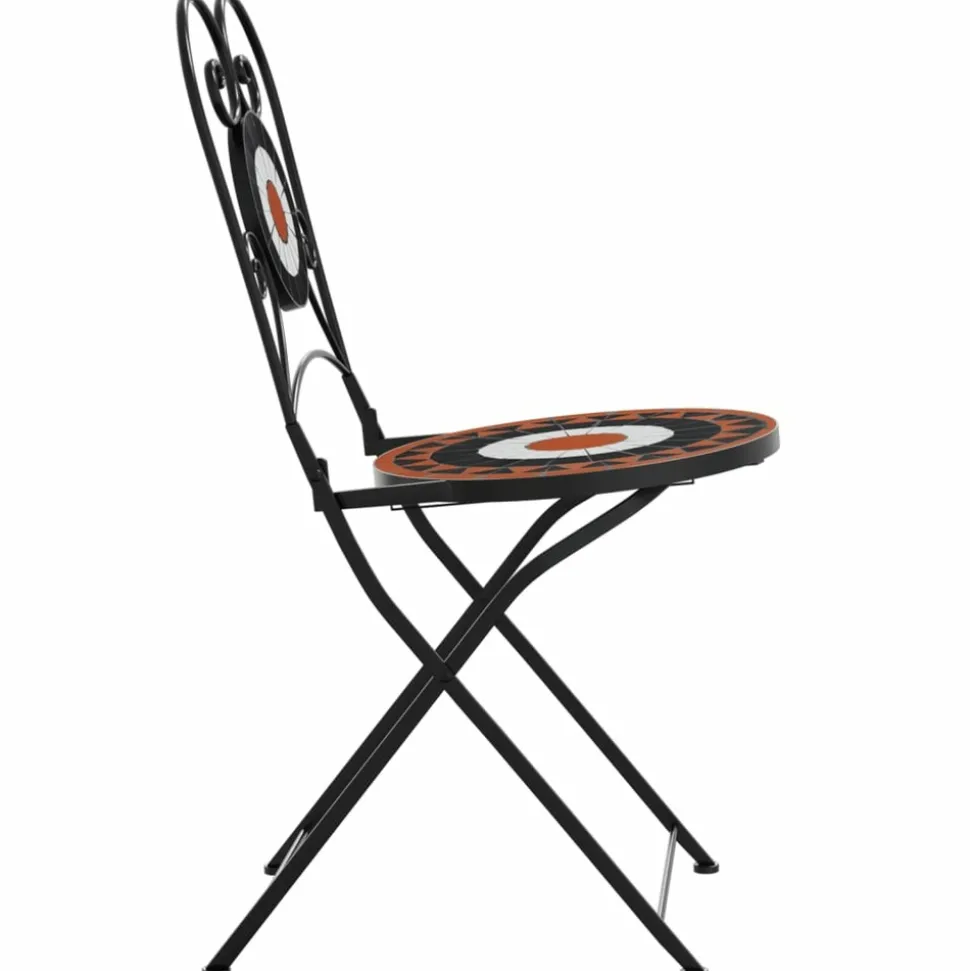 MAISON EXCLUSIVE - Chaises de bistro pliables lot de 2 terre cuite blanc céramique