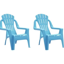 MAISON EXCLUSIVE - Chaises de jardin pour enfants lot de 2 bleu 37x34x44 cm pp