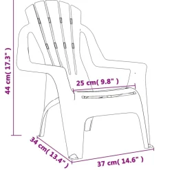 MAISON EXCLUSIVE - Chaises de jardin pour enfants lot de 2 bleu 37x34x44 cm pp