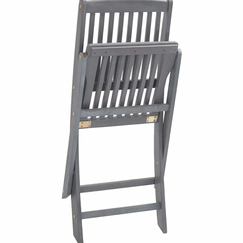 MAISON EXCLUSIVE - Chaises pliables d'extérieur lot de 6 et coussins bois d'acacia