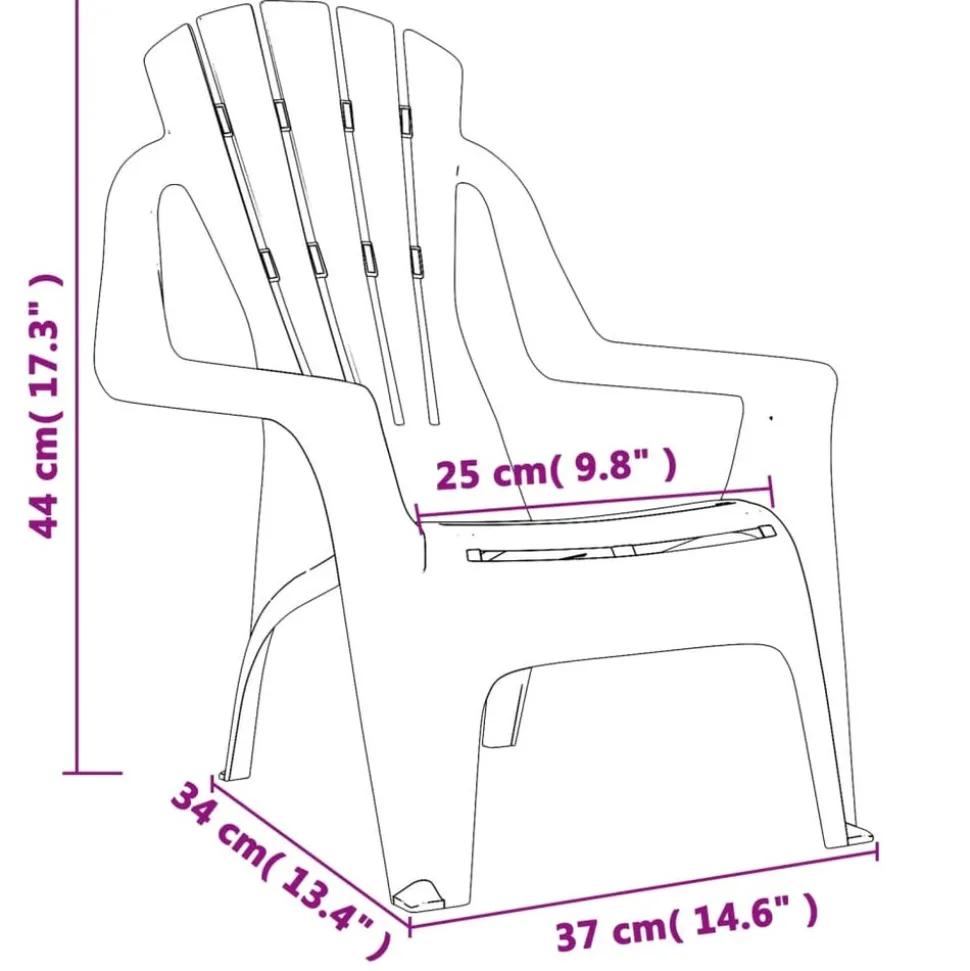 MAISON EXCLUSIVE - Chaises de jardin pour enfants lot de 2 rouge 37x34x44 cm pp