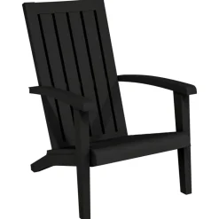 MAISON EXCLUSIVE - Chaises de jardin adirondack lot de 2 noir polypropylène