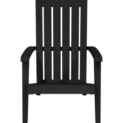 MAISON EXCLUSIVE - Chaises de jardin adirondack lot de 2 noir polypropylène