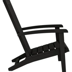 MAISON EXCLUSIVE - Chaises de jardin adirondack lot de 2 noir polypropylène