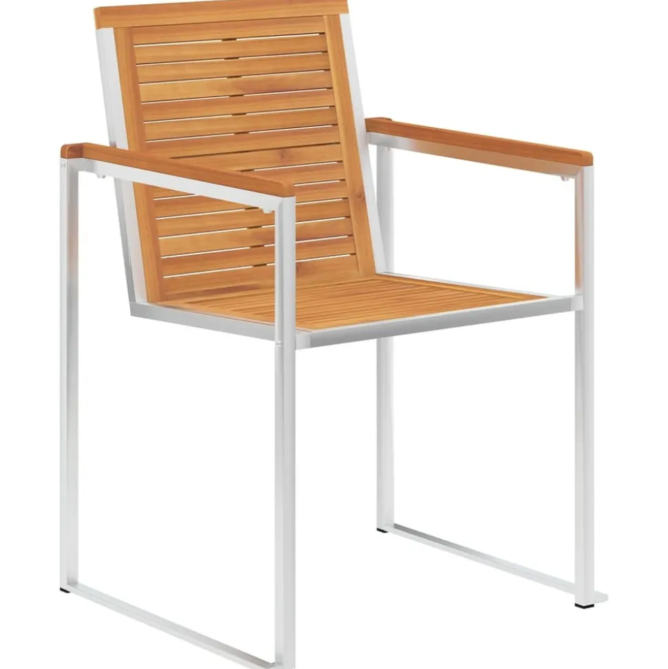 MAISON EXCLUSIVE - Chaises de jardin lot de 8 avec coussins bois d'acacia massif