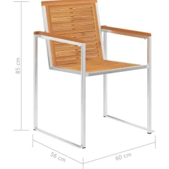 MAISON EXCLUSIVE - Chaises de jardin lot de 8 avec coussins bois d'acacia massif