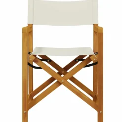 MAISON EXCLUSIVE - Chaises de réalisateur pliables lot de 2 blanc crème tissu