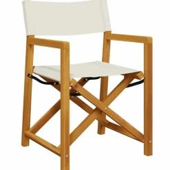 MAISON EXCLUSIVE - Chaises de réalisateur pliables lot de 2 blanc crème tissu