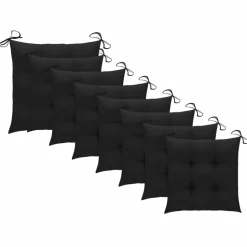 MAISON EXCLUSIVE - Chaises de jardin empilables avec coussins lot de 8 teck solide