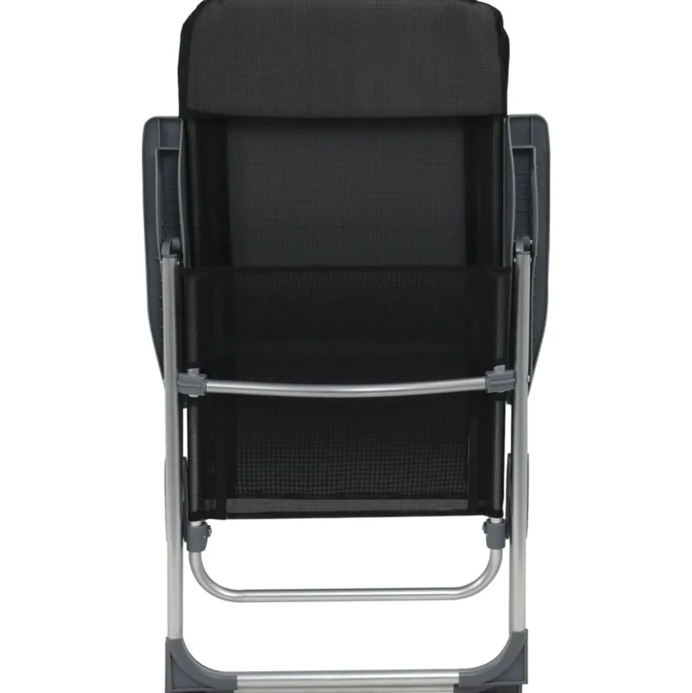 MAISON EXCLUSIVE - Chaises pliables de camping lot de 4 noir aluminium