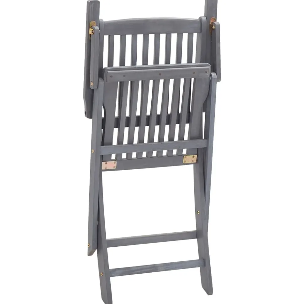 MAISON EXCLUSIVE - Chaises pliables d'extérieur lot de 4 et coussins bois d'acacia