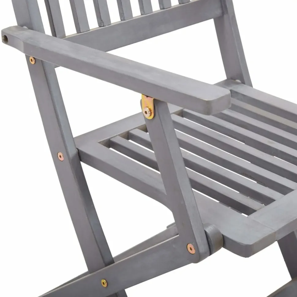 MAISON EXCLUSIVE - Chaises pliables d'extérieur lot de 4 et coussins bois d'acacia