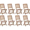 MAISON EXCLUSIVE - Chaises pliables d'extérieur 8 pcs bois d'acacia solide