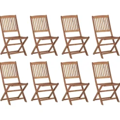 MAISON EXCLUSIVE - Chaises pliables d'extérieur 8 pcs bois d'acacia solide