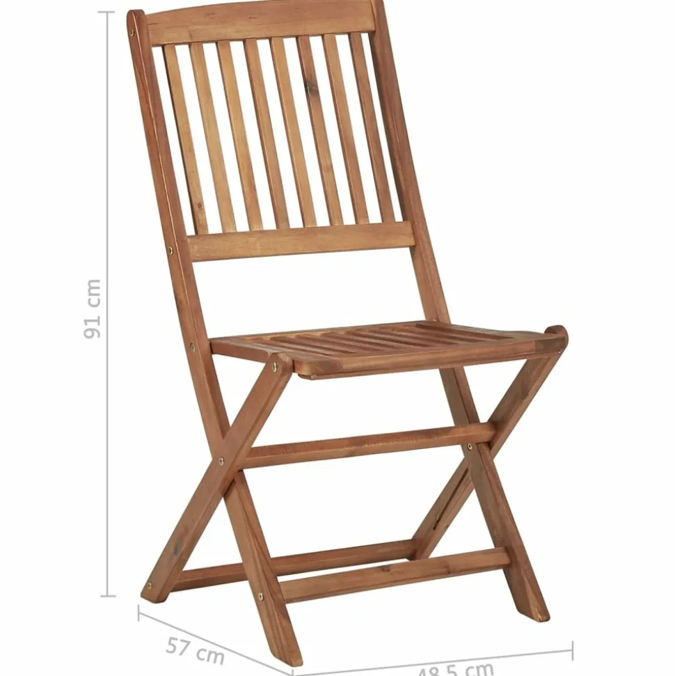MAISON EXCLUSIVE - Chaises pliables d'extérieur 8 pcs bois d'acacia solide