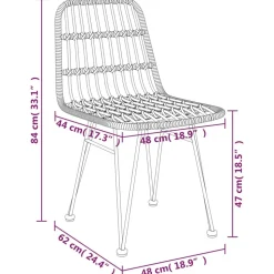 MAISON EXCLUSIVE - Chaises de jardin lot de 2 48x62x84 cm résine tressée
