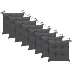 MAISON EXCLUSIVE - Chaises pliables de jardin avec coussins lot de 8 teck solide