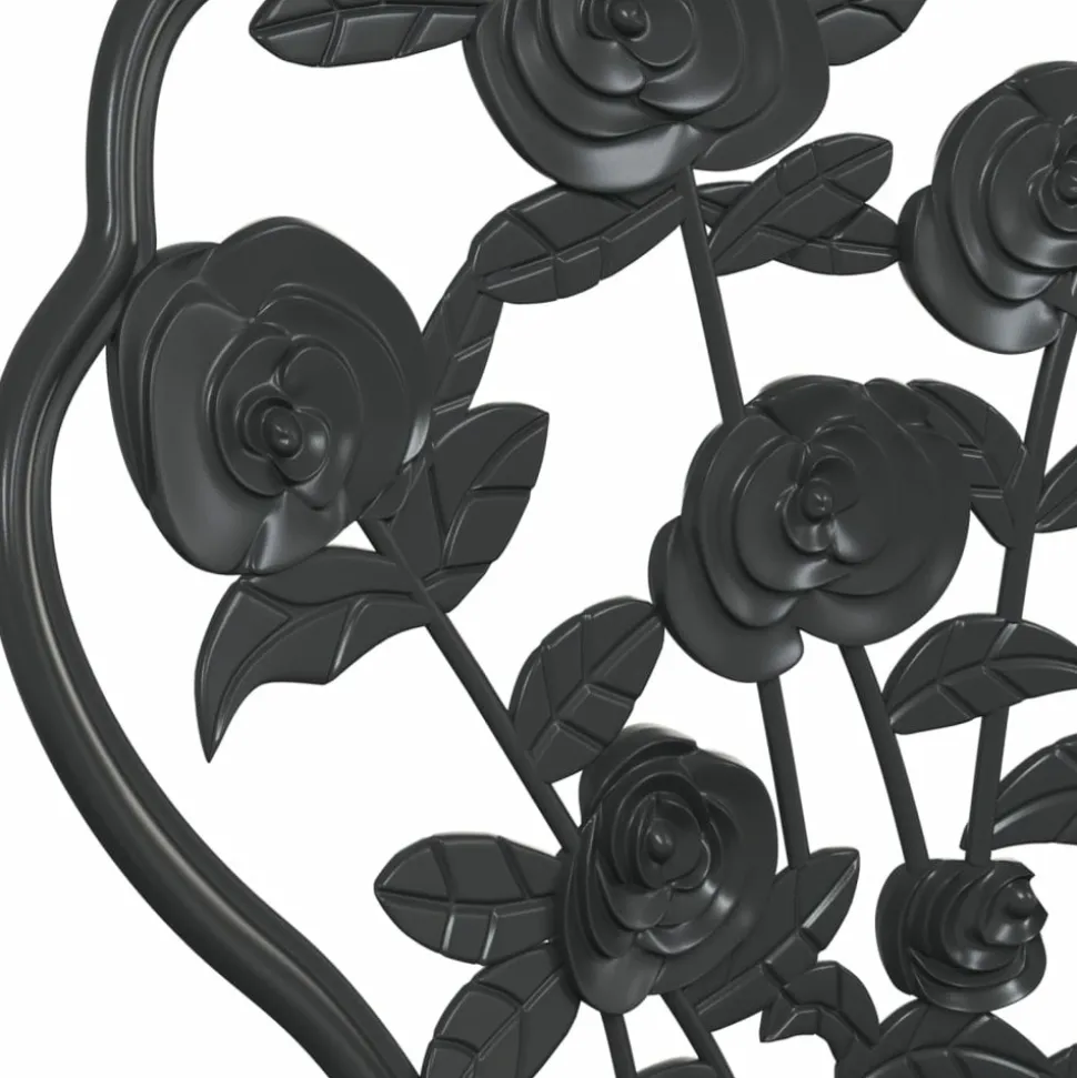 MAISON EXCLUSIVE - Chaises de bistro lot de 2 aluminium coulé noir