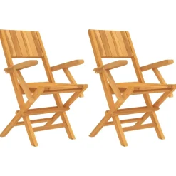 MAISON EXCLUSIVE - Chaises de jardin pliantes lot de 2 55x61x90cm bois massif teck